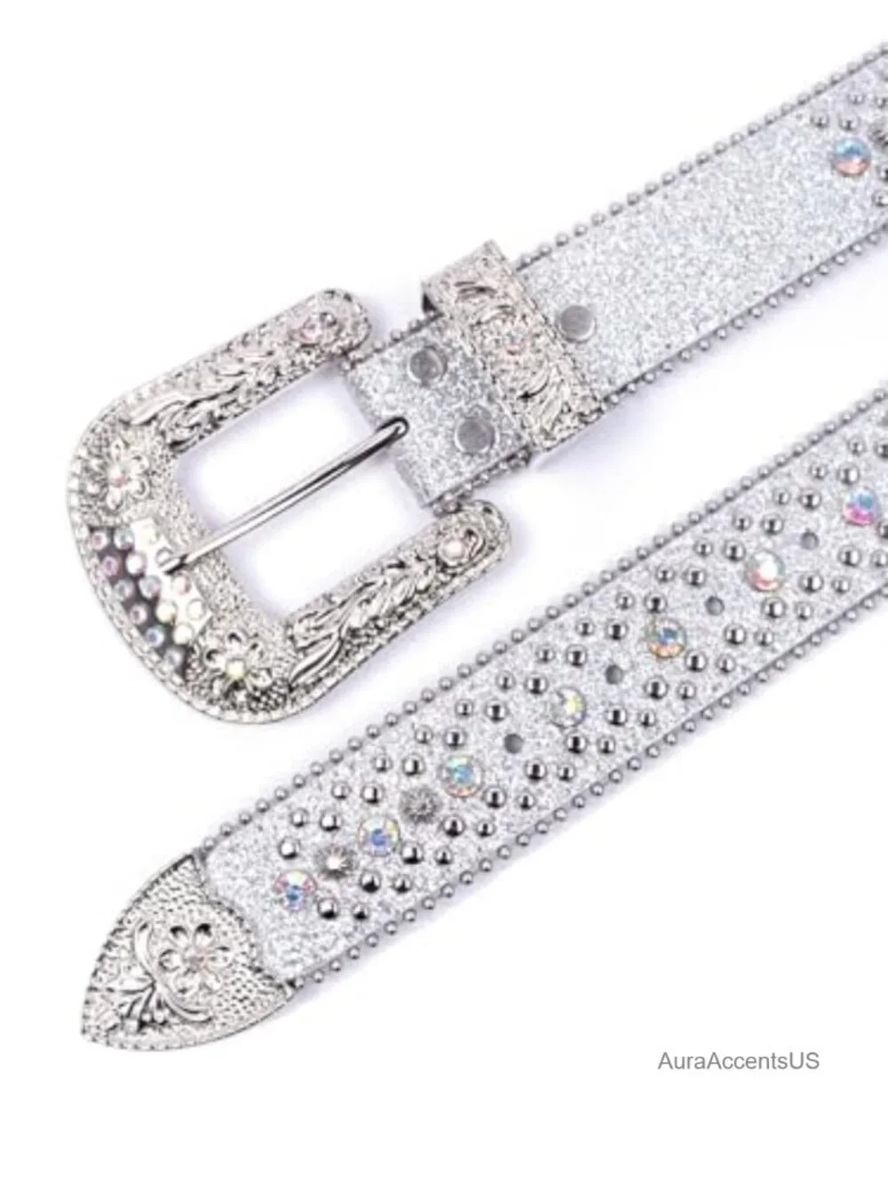 Rhinestone Bling Western Gothic Belt with Crystal Diamond for Halloween